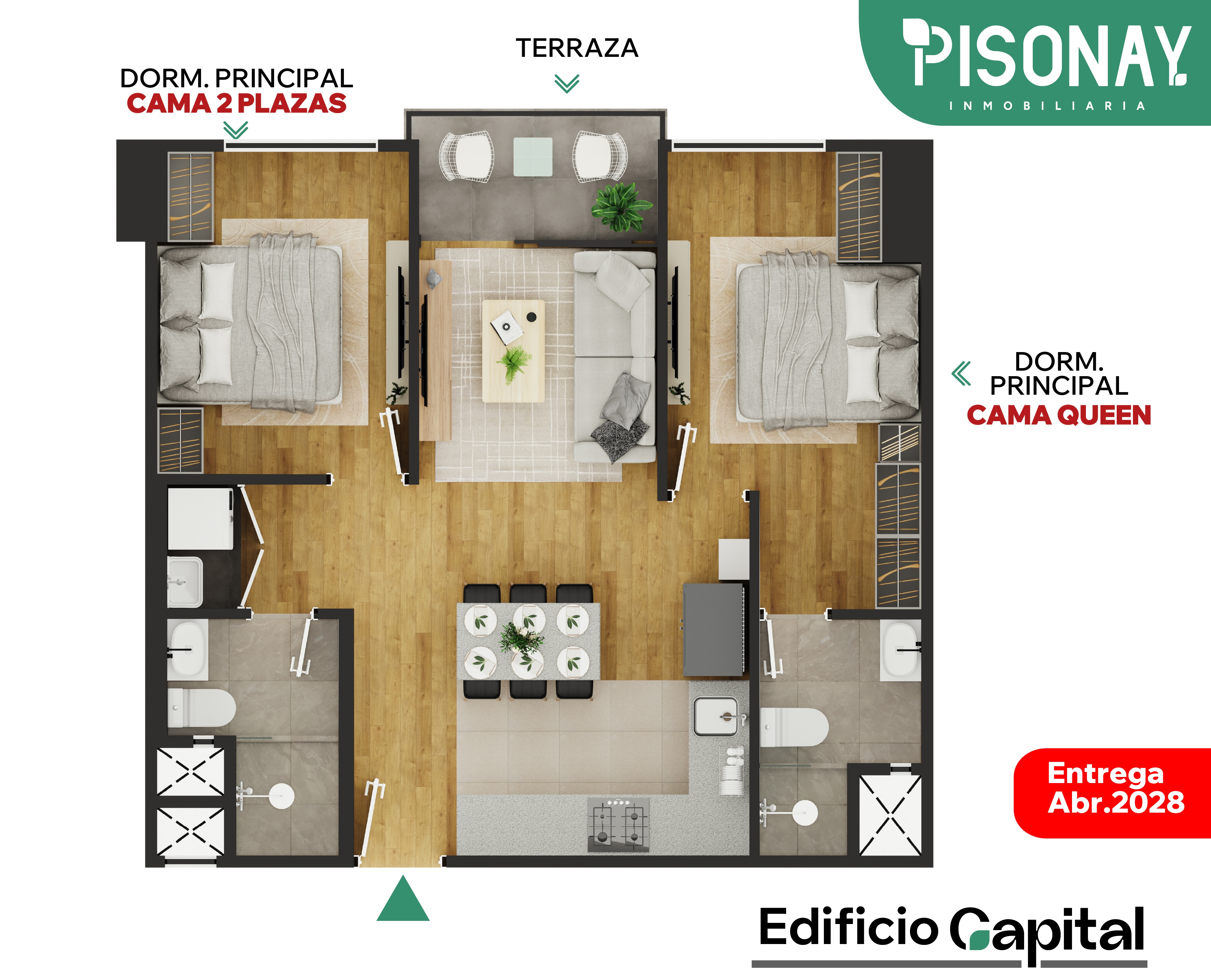 Plano de departamento TIPO 2