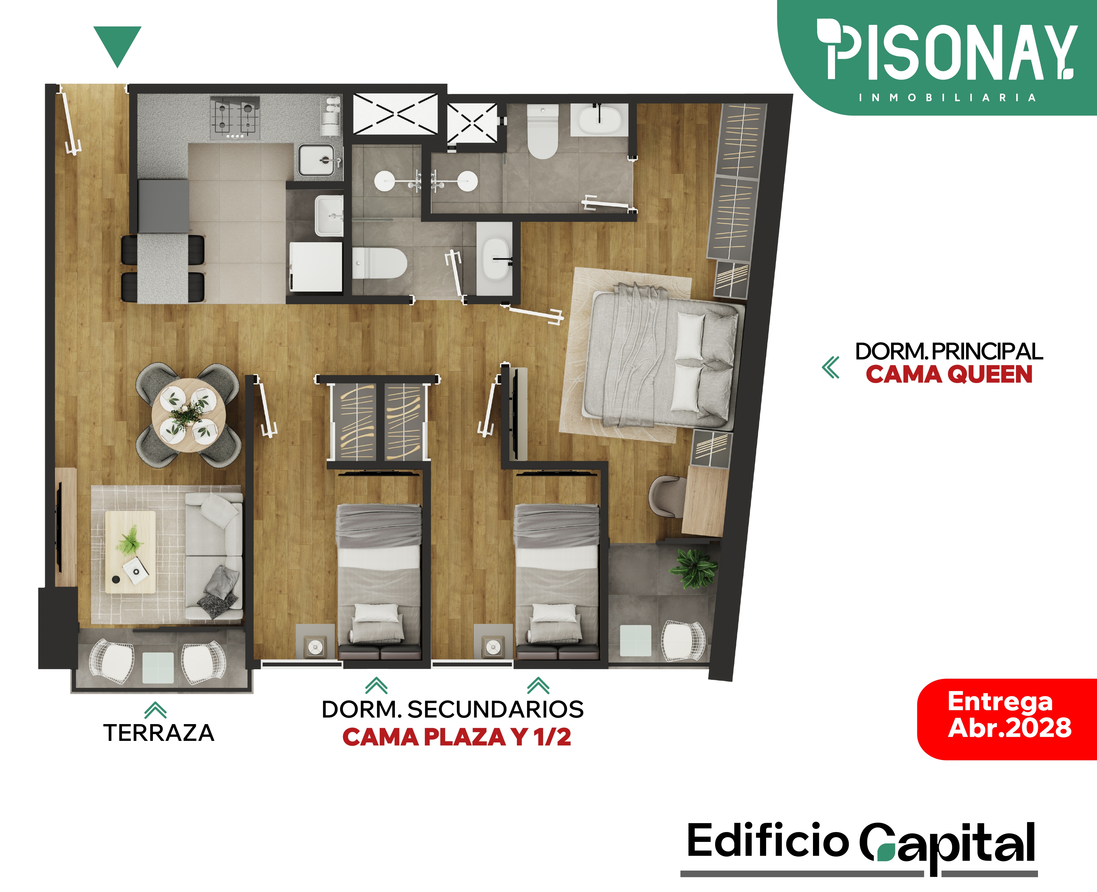 Plano de departamento TIPO 1