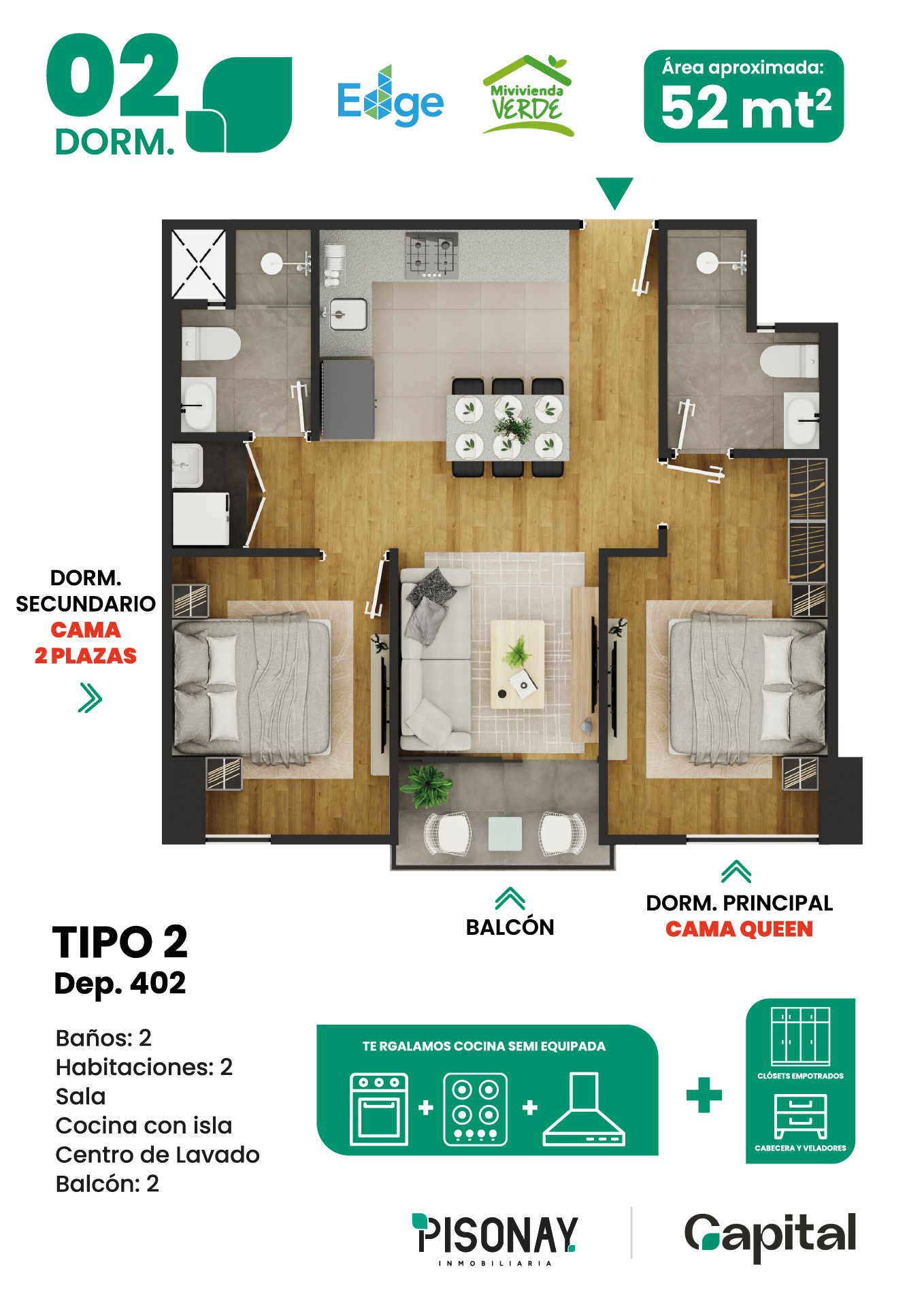 02 DORM — Tipo 2